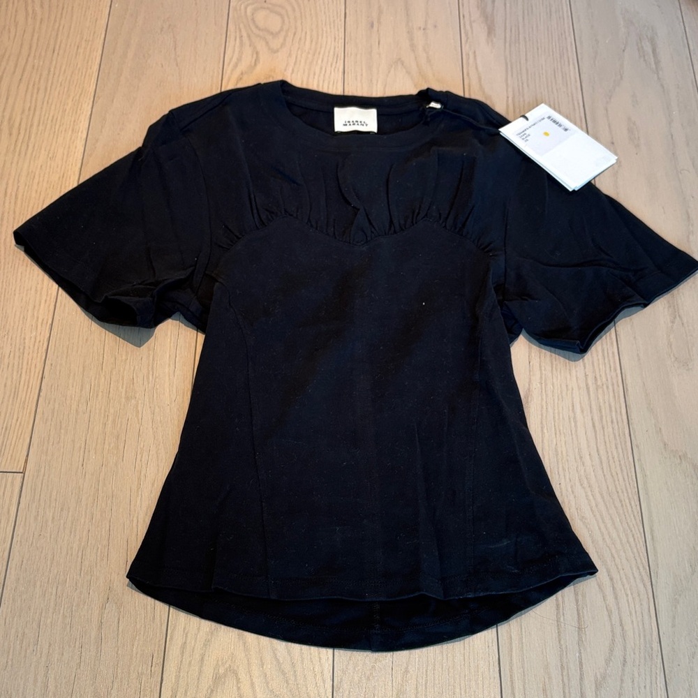 Isabel Marant NWT Black Short Sleeve Fitted Top